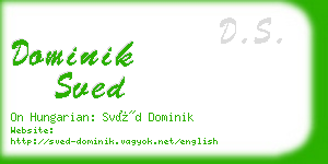 dominik sved business card